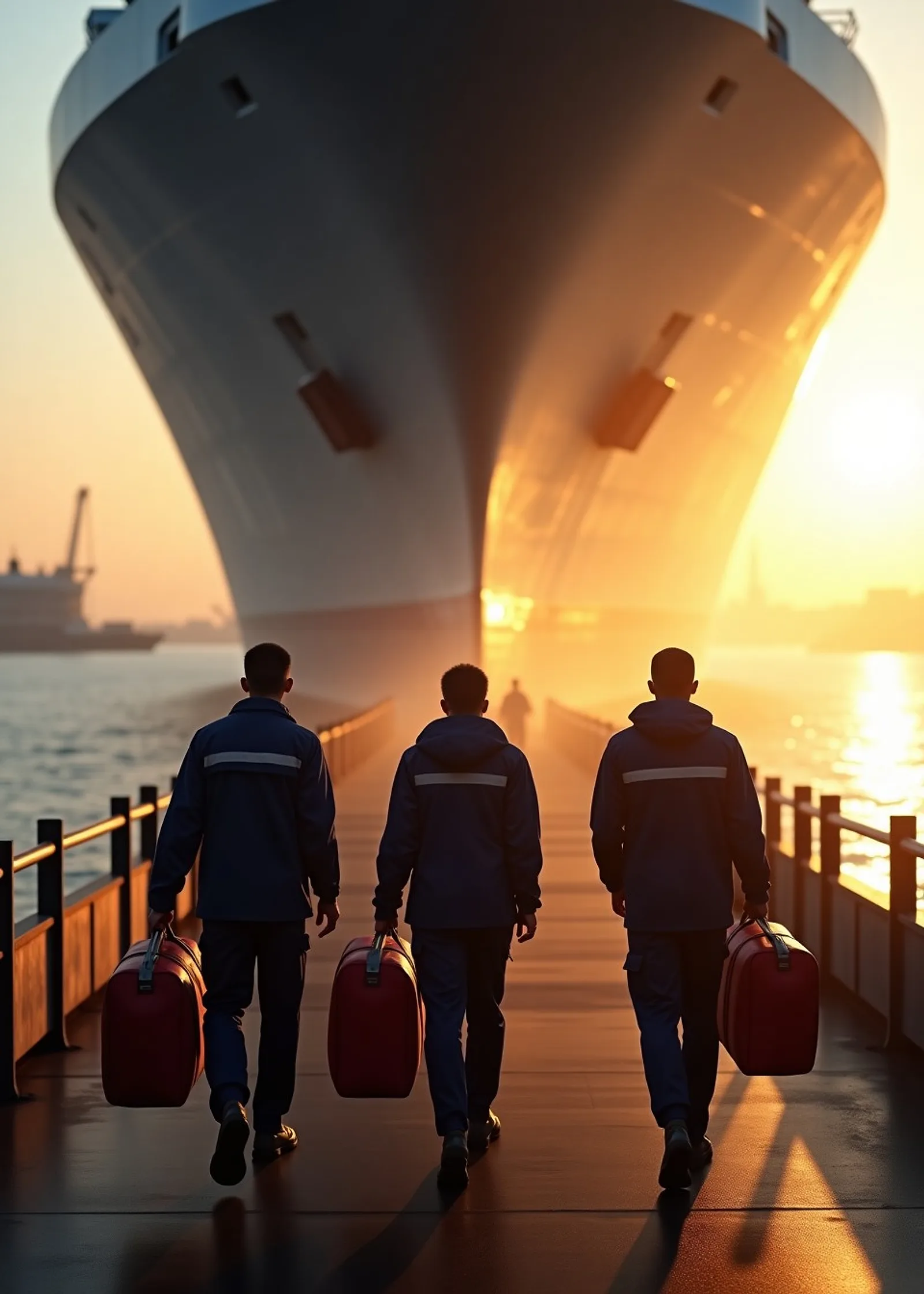 Crew boarding by gangway