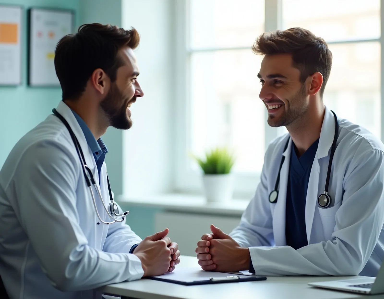 Doctor checking blood pressure